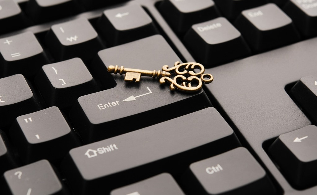 key on top of a keyboard