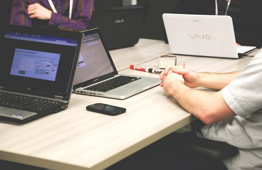 people working on laptops